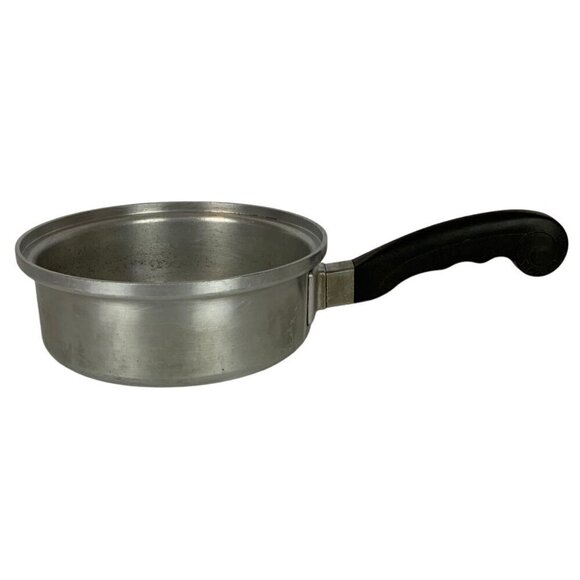 Vintage Saladmaster Aluminum 1 Qt Saucepan No 202 With Black Handle NO LID - Picture 2 of 9